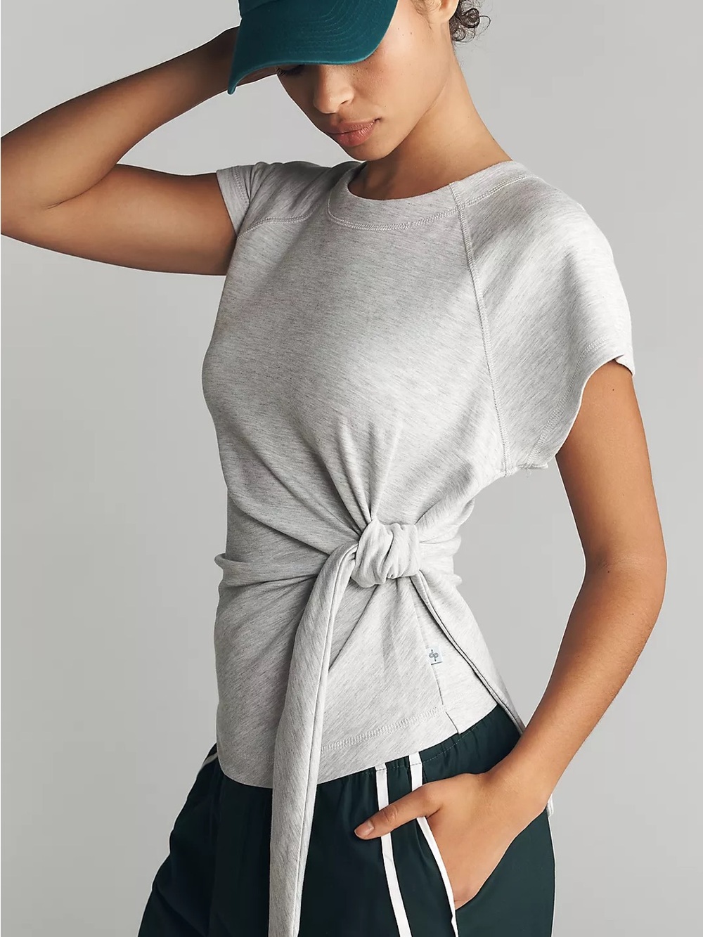 NWT Anthropologie Daily Practice Belted Short-Sleeve Pullover, Size XXS - Picture 2 of 2